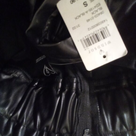 Windsor Shorts Women S Faux Leather Belt Pockets Elastic Black - Picture 9 of 14